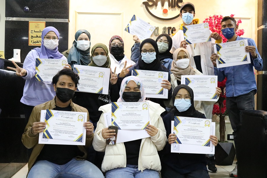 نقابة أسنان اسكندرية نظمت دورة (Endo Rotary) لطلبة ماليزيين